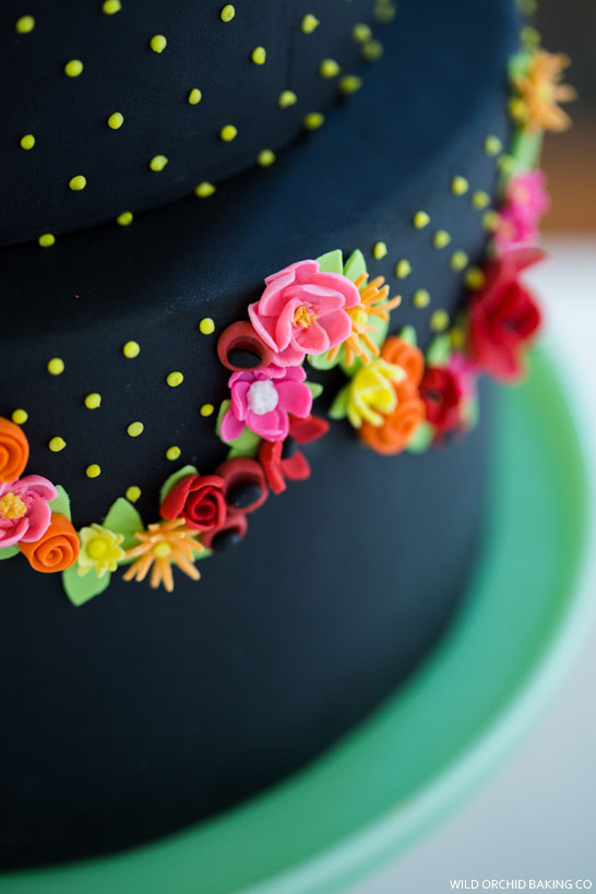 Pretty Black Cake | by Wild Orchid Baking Co | TheCakeBlog.com