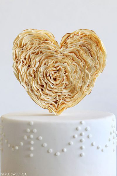 Ruffled Heart Cake