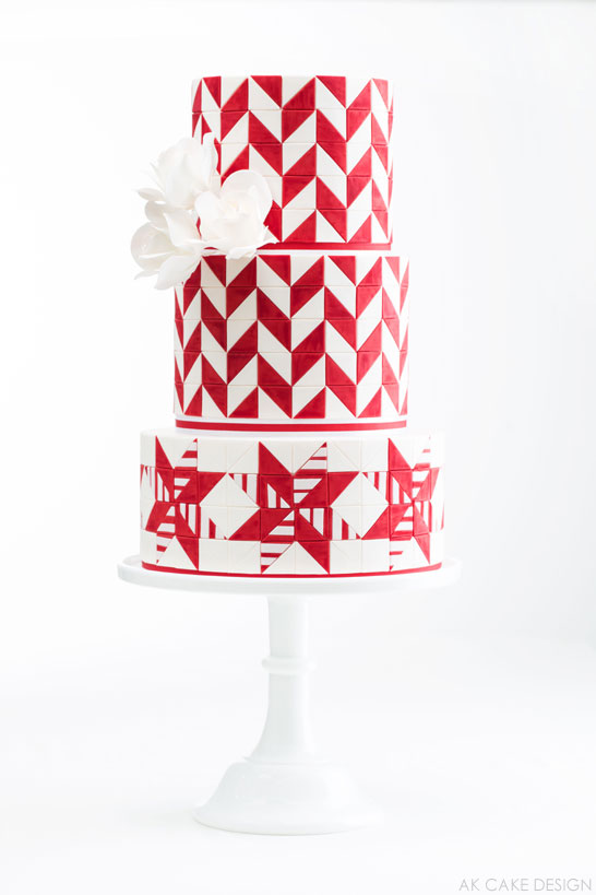 Candy Cane Cake by AK Cake Design  |  The 12 Cakes of Christmas
