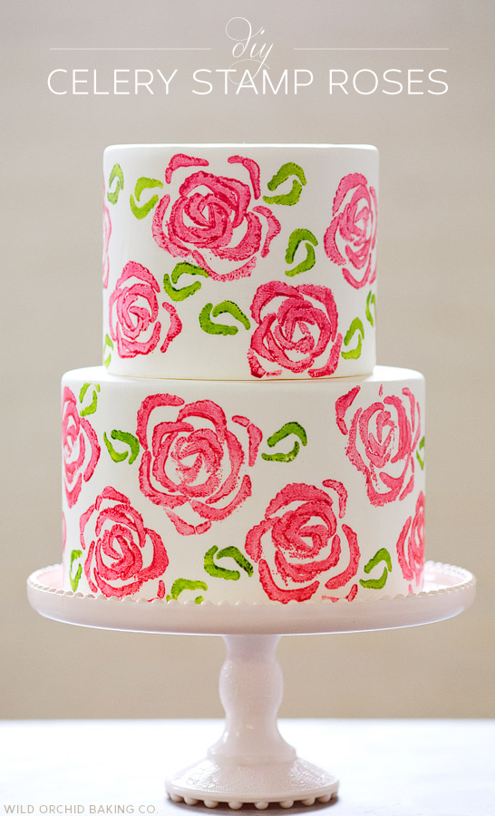 Top DIY's of 2013 | Celery Rose Stamp Cake Tutorial | by Erin Gardner