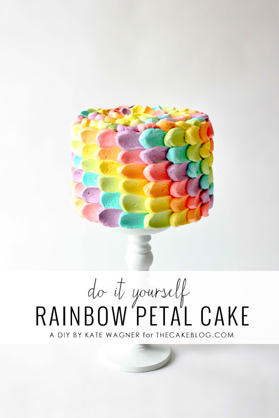 Top DIY's of 2013 | Rainbow Petal Cake Tutorial | by Kate Wagner