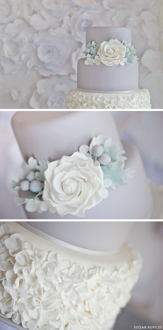 Dove Grey Wedding Cake | by Sugar Ruffles