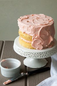 White Chocolate Cake with Rose Buttercream | by Tessa Huff for TheCakeBlog.com