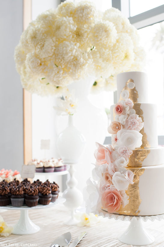 Pink & Gold Dessert Table | by Hey There, Cupcake!  | on TheCakeBlog.com