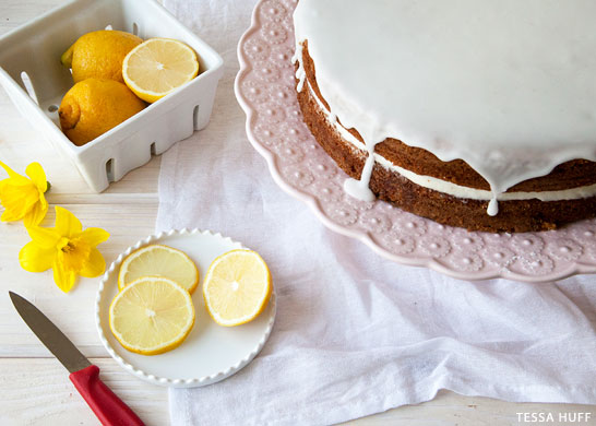 Lemon and Lavender Buttermilk Cake | by Tessa Huff for TheCakeBlog.com