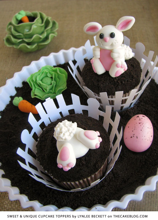 Easter Bunny Garden | tutorial from Sweet & Unique Cupcake Toppers by Lynlee Beckett 