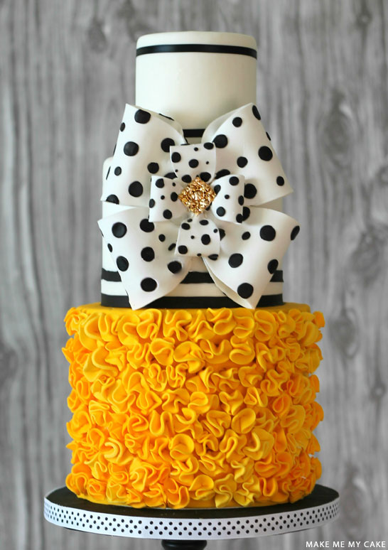 Black & White Polka Dot Cake | by Make Me My Cake on TheCakeBlog.com