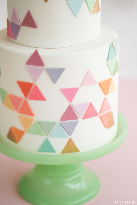 Geometric Patterns  |  translating trends into cake designs | by Erica OBrien for TheCakeBlog.com