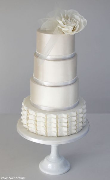 Pleated Wedding Cake | The Cake Blog