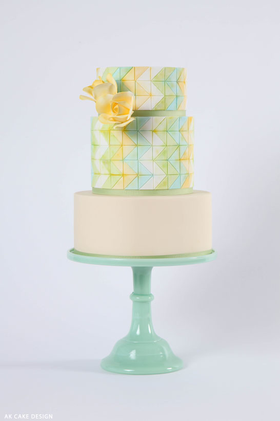 Pastel Zig Zag Cake | by Allison Kelleher of AK Cake Design | on TheCakeBlog.com