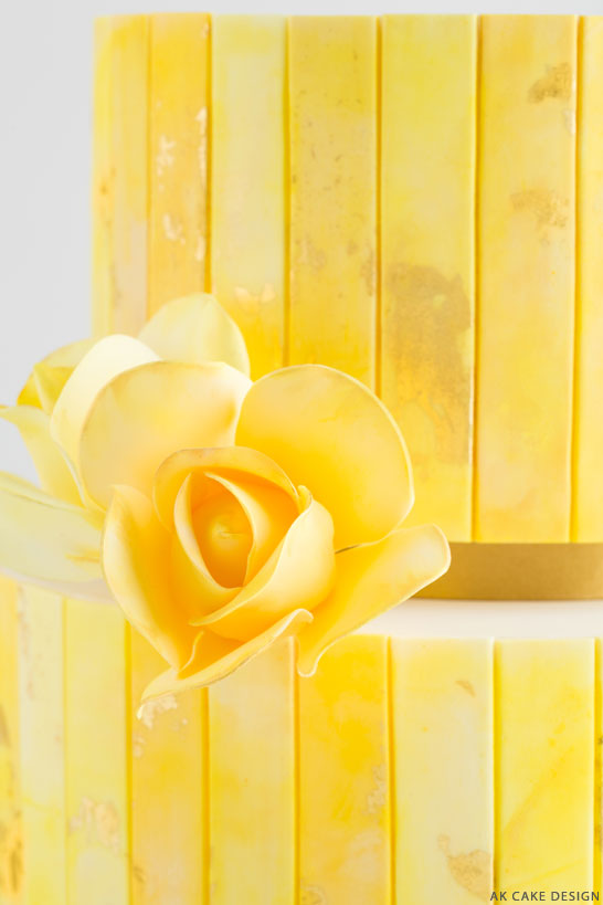Golden Yellow and Saffron Cake | by AK Cake Design on TheCakeBlog.com