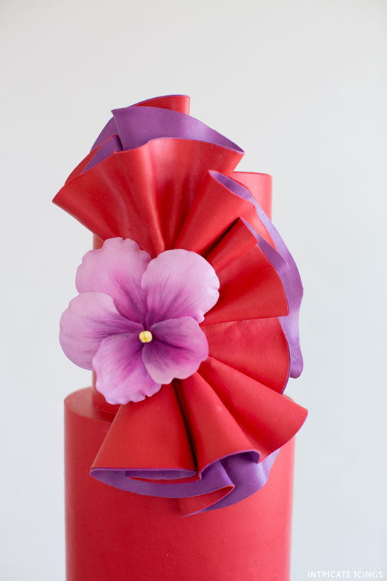 Dancing Violets | Bold Wedding Cake Inspiration | by Intricate Icings on TheCakeBlog.com