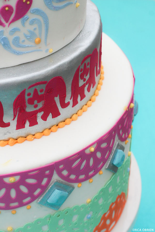 Boho Chic Cake  |  translating trends into cake designs | by Erica OBrien for TheCakeBlog.com