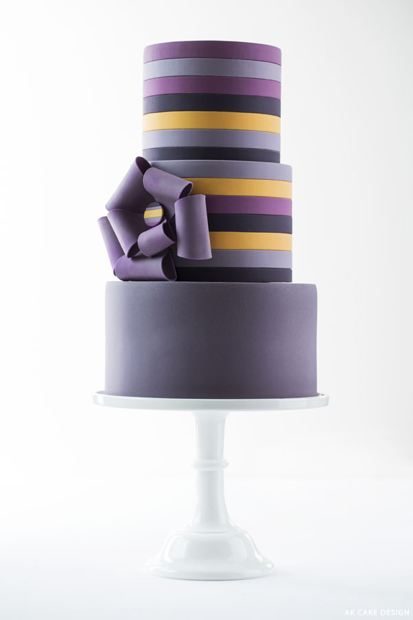 Pantone Fall 2014 Stripes | by AK Cake Design for TheCakeBlog.com