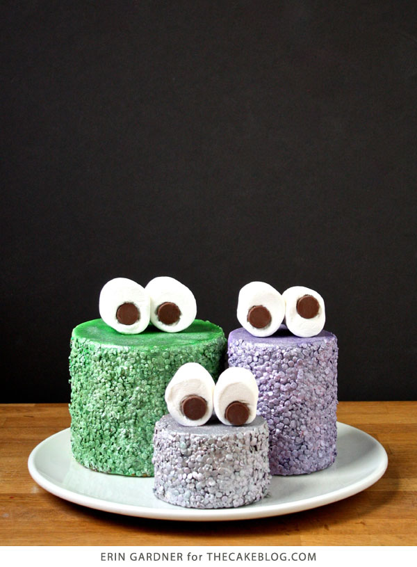 DIY Glammy Monster Cakes | by Erin Gardner for TheCakeBlog.com