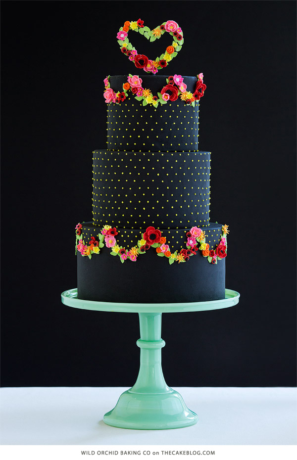 10 Beautiful Black Cakes | including Wild Orchid Baking Company | on TheCakeBlog.com