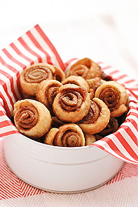 Pie Crust Cookies | poppable pinwheels of cinnamon-sugar-coated pie crust | by Carrie Sellman for TheCakeBlog.com
