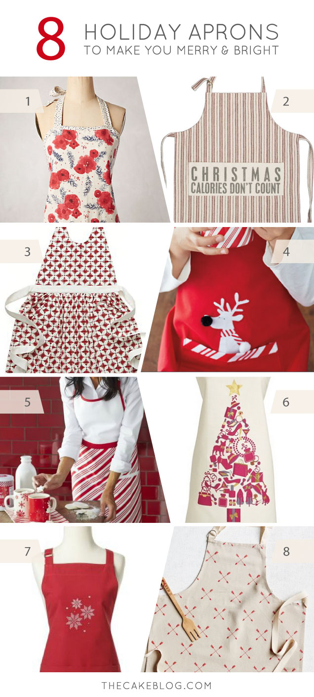 8 Holiday Aprons to make you merry and bright | on TheCakeBlog.com