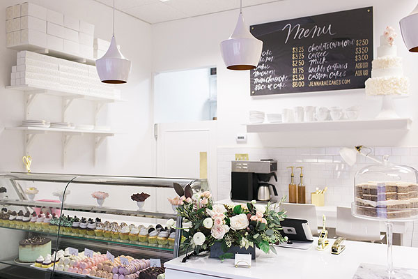 A peek inside this amazing bakery and cake boutique | Bakery Tour of Jenna Rae Cakes | on TheCakeBlog.com