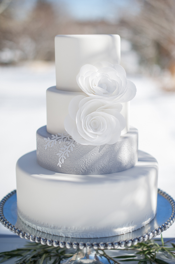 Winter Wonderland Wedding Cake | by Intricate Icings on TheCakeBlog.com