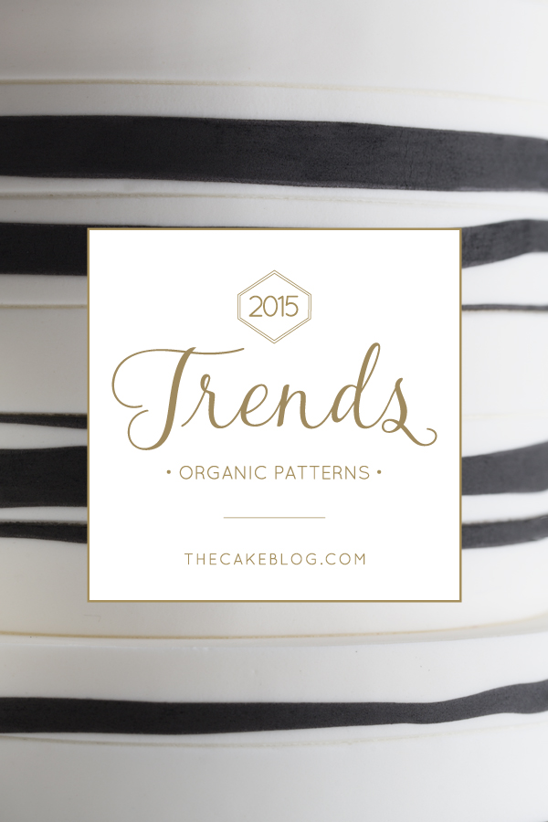 2015 Wedding Cake Trends | including this black & white organic striped cake by AK Cake Design | on TheCakeBlog.com
