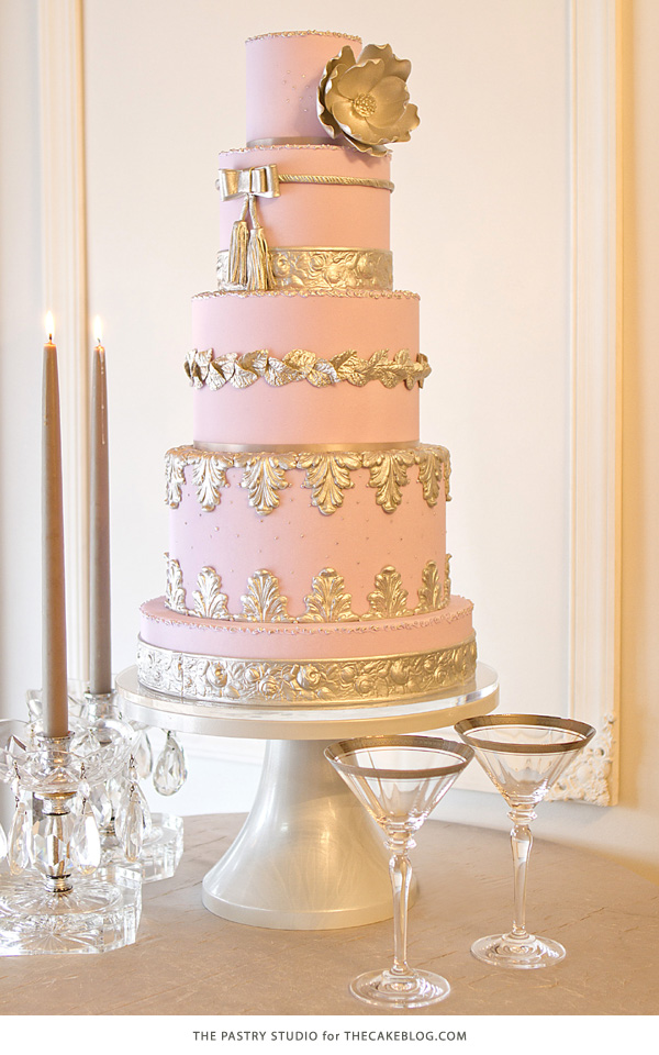 2015 Wedding Cake Trends | Metallics + Color | by The Pastry Studio on TheCakeBlog.com