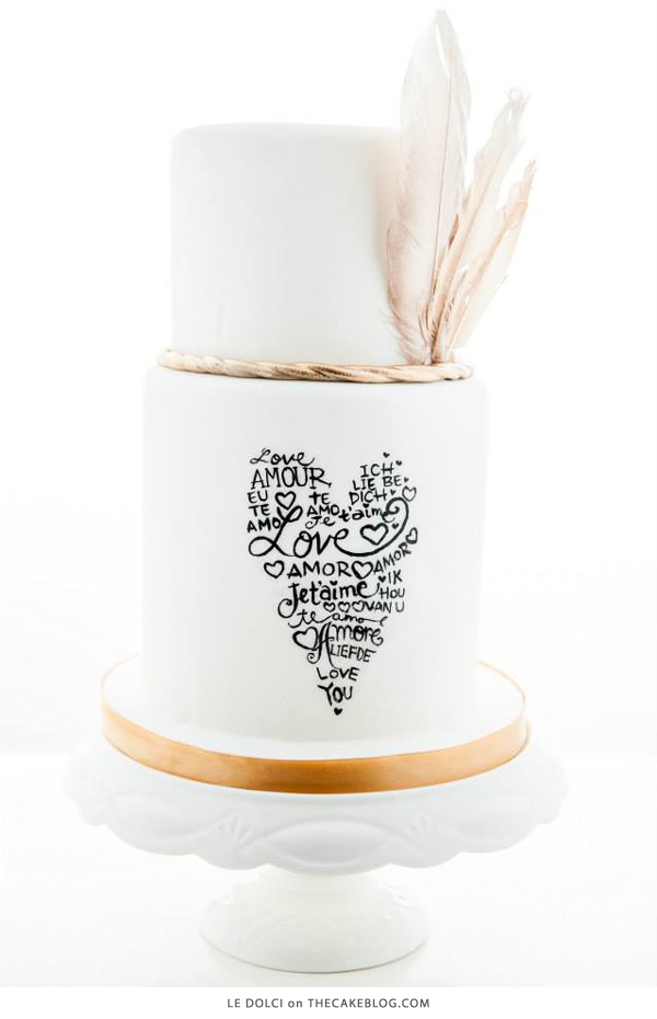 10 Love Inspired Cakes | including this design by Le Dolci | on TheCakeBlog.com