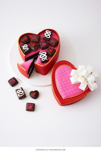 Valentine's Heart Candy Box Cake 