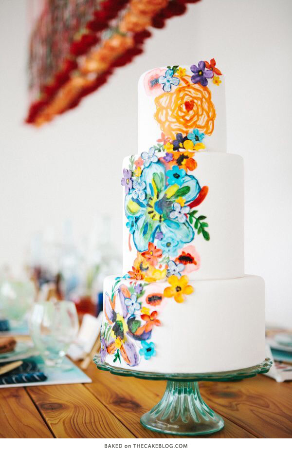 10 Watercolor Cakes | including this design by Baked | on TheCakeBlog.com