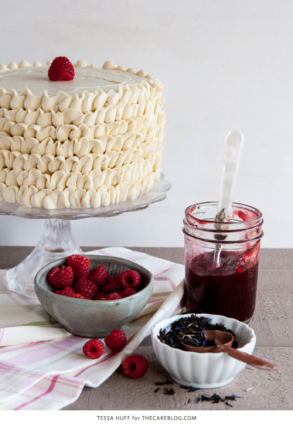 Raspberry Earl Grey Cake | by Tessa Huff for TheCakeBlog.com