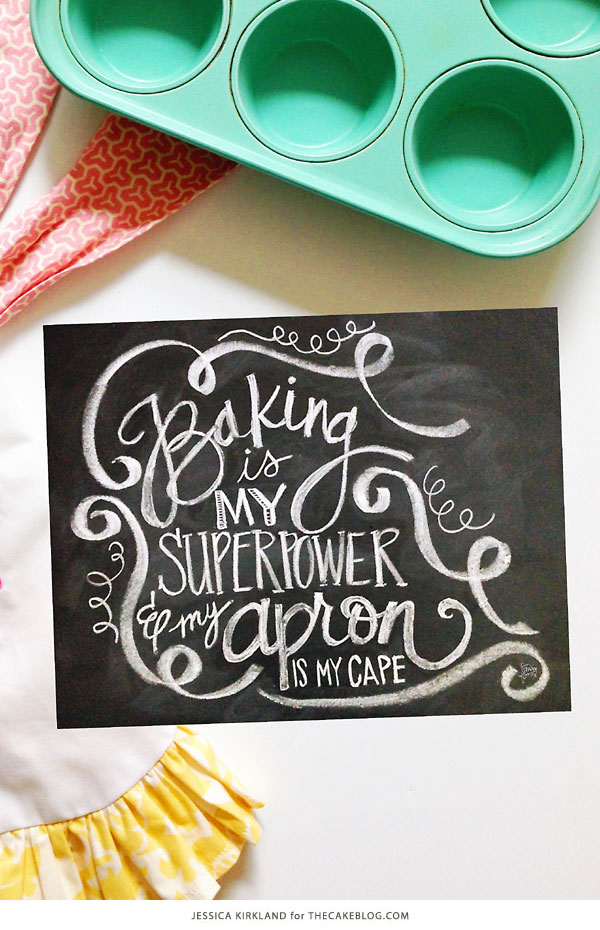 Baking Is My Superpower | Free Art Print | by Jessica Kirkland for TheCakeBlog.com