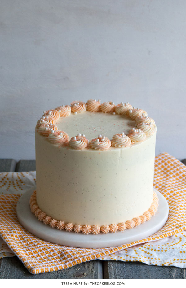 Orange Creamsicle Cake | | by Tessa Huff for TheCakeBlog.com