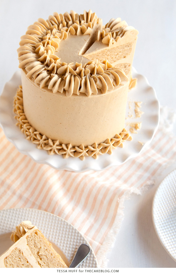 Maple Pear Cake recipe with Maple Spice Frosting | Tessa Huff for TheCakeBlog.com