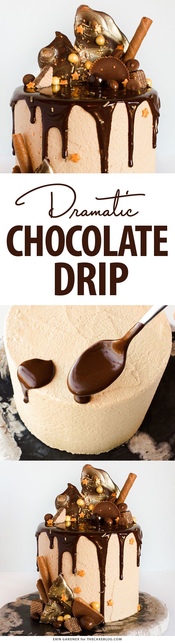 How to make a drippy ganache cake | Erin Gardner for TheCakeBlog.com