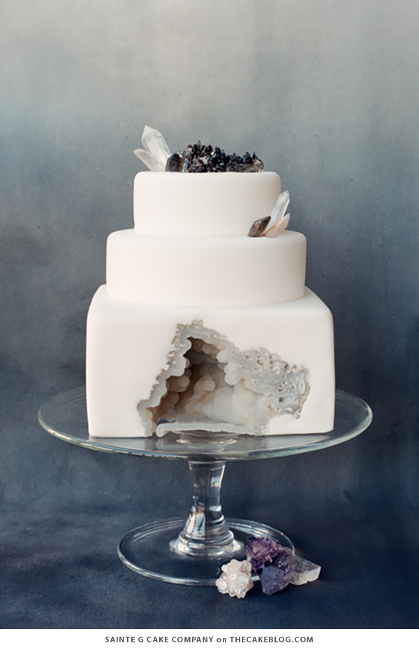 10 Wintry White Cakes | including this design by Sainte G Cake Company | on TheCakeBlog.com