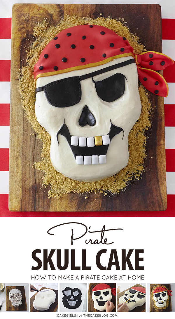 How to make a Pirate Skull Cake | Cakegirls for TheCakeBlog.com