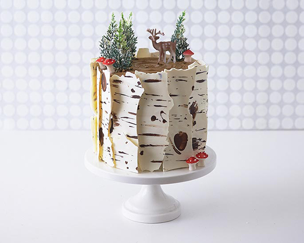 Birch Log Cake! Learn how to make this wintry, birch cake that looks just like a natural birch branch | by Cakegirls for TheCakeBlog.com