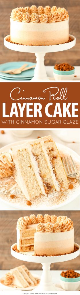 Cinnamon Roll Layer Cake | The Cake Blog