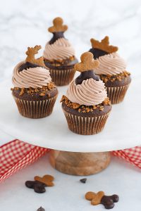 Chocolate Gingerbread Cupcakes | by Carrie Sellman for TheCakeBlog.com