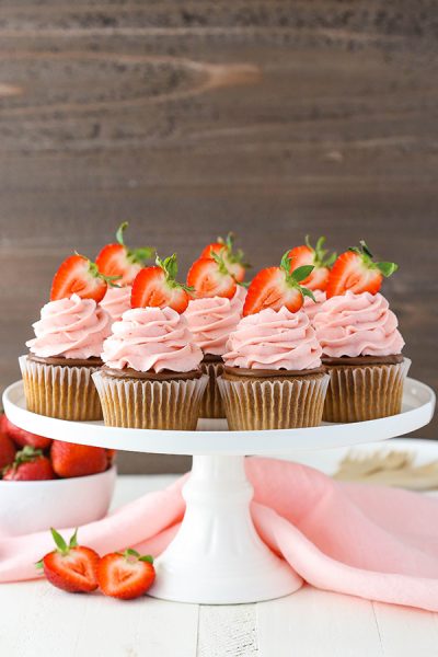 Strawberry Nutella Cupcakes