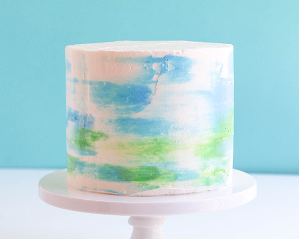 Watercolor Cake - how to make a watercolor buttercream cake | by Erin Gardner for TheCakeBlog.com