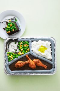 TV Dinner Cake - an easy and fun sheet cake for Father's Day and April Fools Day | by Cakegirls for TheCakeBlog.com