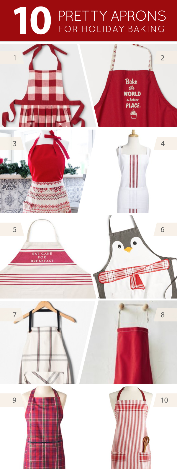 10 Christmas Aprons for holiday baking | on TheCakeBlog.com