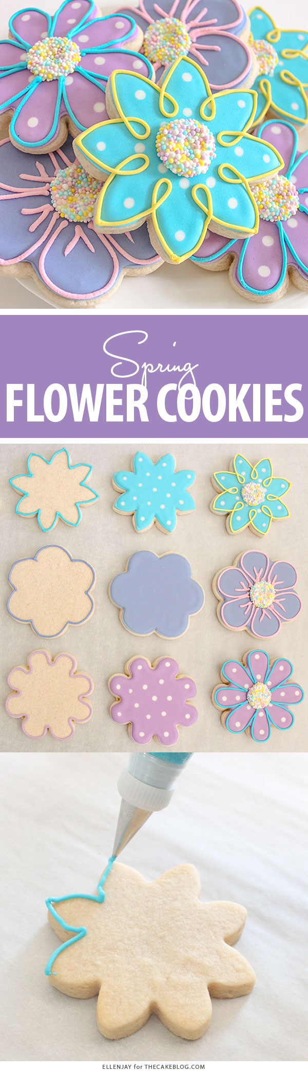 How to make Flower Sugar Cookies | by ellenJAY for TheCakeBlog.com