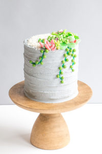 Candy Succulent Cake - how to make a succulent cake with edible candy succulents | by Erin Gardner for TheCakeBlog.com