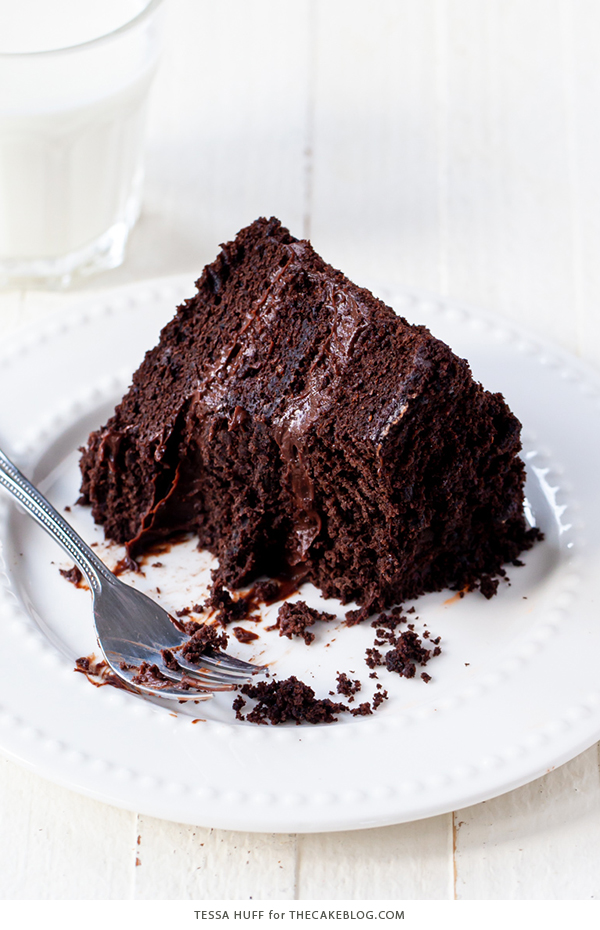 Brooklyn Blackout Cake - a decadent chocolate cake with fudgy chocolate pudding frosting | by Tessa Huff for TheCakeBlog.com