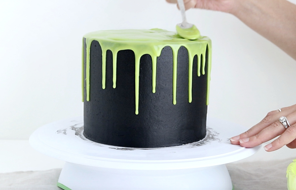 Witch Cauldron Cake - how to make an amazing Halloween cauldron cake that looks like bubbling witches' brew | by Whitney DePaoli for TheCakeBlog.com