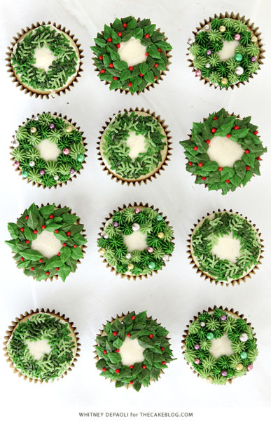 Christmas Wreath Cupcakes | The Cake Blog