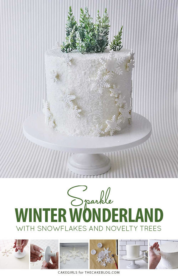 Winter Wonderland Snowflake Cake