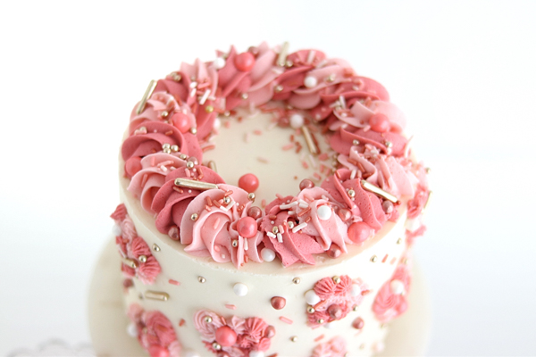 Piped Hearts Valentine's Cake | by Whitney DePaoli for TheCakeBlog.com